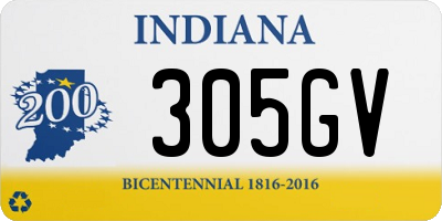 IN license plate 305GV