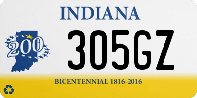 IN license plate 305GZ