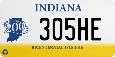 IN license plate 305HE