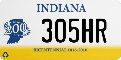 IN license plate 305HR