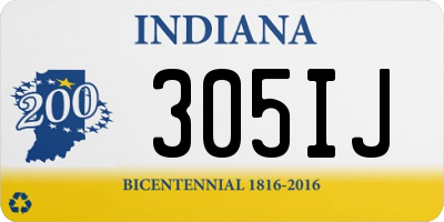 IN license plate 305IJ