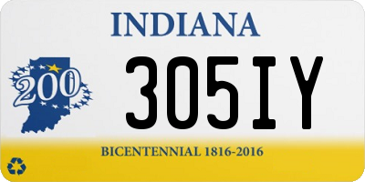 IN license plate 305IY