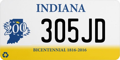 IN license plate 305JD