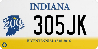 IN license plate 305JK