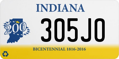 IN license plate 305JO