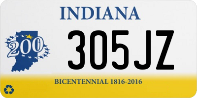 IN license plate 305JZ