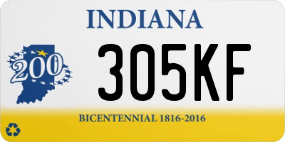 IN license plate 305KF
