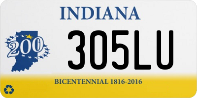 IN license plate 305LU