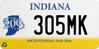 IN license plate 305MK