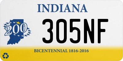 IN license plate 305NF