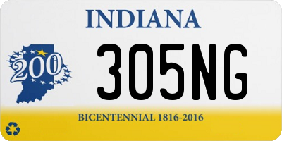 IN license plate 305NG