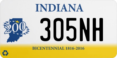 IN license plate 305NH
