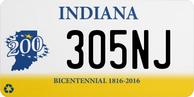 IN license plate 305NJ