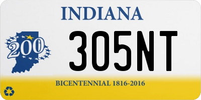 IN license plate 305NT