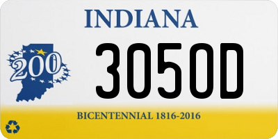 IN license plate 305OD