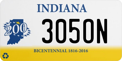 IN license plate 305ON