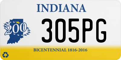 IN license plate 305PG