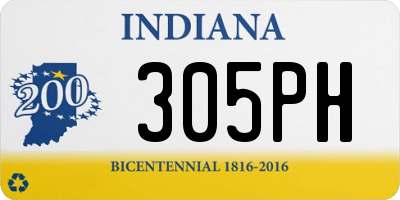 IN license plate 305PH