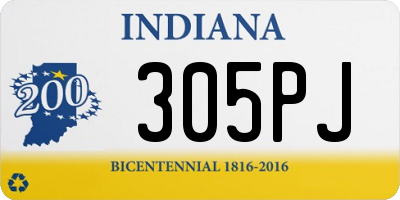 IN license plate 305PJ