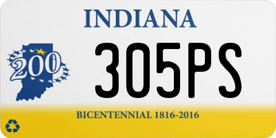 IN license plate 305PS