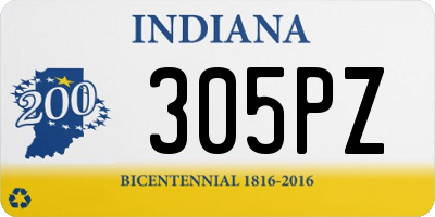 IN license plate 305PZ