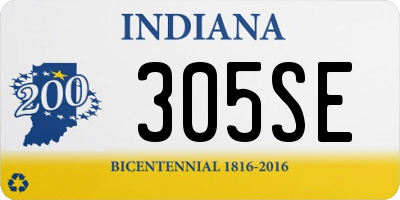 IN license plate 305SE