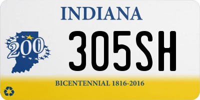 IN license plate 305SH