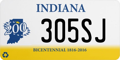 IN license plate 305SJ