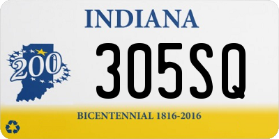 IN license plate 305SQ