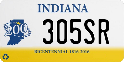 IN license plate 305SR