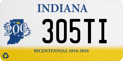 IN license plate 305TI