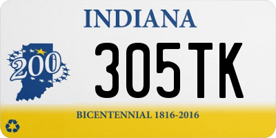 IN license plate 305TK