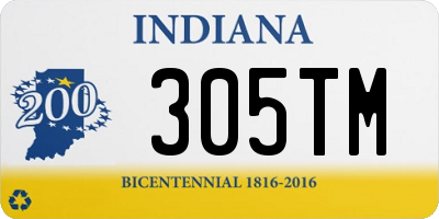 IN license plate 305TM