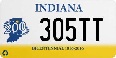 IN license plate 305TT