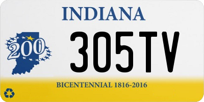 IN license plate 305TV