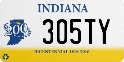 IN license plate 305TY