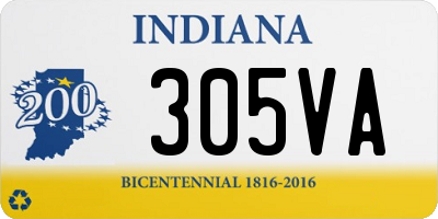 IN license plate 305VA