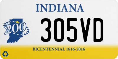 IN license plate 305VD