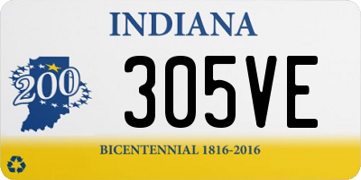 IN license plate 305VE