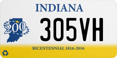 IN license plate 305VH