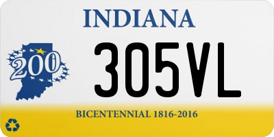 IN license plate 305VL