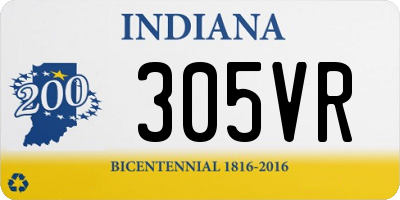 IN license plate 305VR