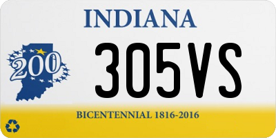 IN license plate 305VS