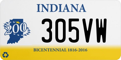 IN license plate 305VW