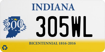 IN license plate 305WL