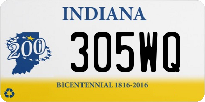 IN license plate 305WQ