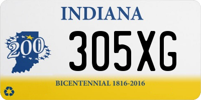 IN license plate 305XG