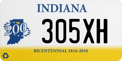 IN license plate 305XH