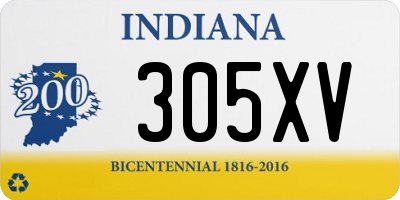 IN license plate 305XV