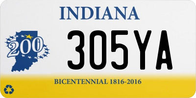 IN license plate 305YA